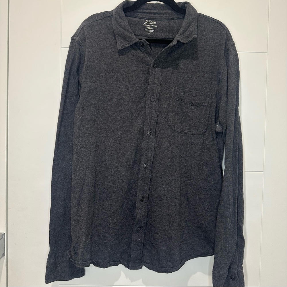 J. Crew Men's Gray Shirt long sleeve size L